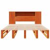 vidaXL Lova su knygų spinta be čiužinio, ruda, 140x190cm, pu&scaron;is