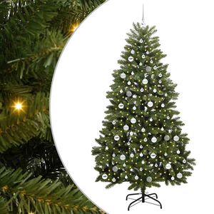 vidaXL Dirbtinė Kalėdų eglutė 210 cm 300 LED &Scaron;ilta balta Žalia