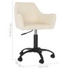 vidaXL Pasukamos valgomojo kėdės, 6vnt., kreminės spalvos, aksomas