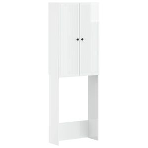 vidaXL Tualeto spintelė EDE Itin blizgi balta 66 x 25,5 x 190 cm