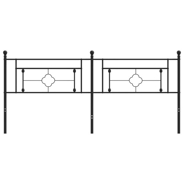 vidaXL Metalinis pakaitinis galvūgalis, juodos spalvos, 193cm