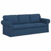 vidaXL Sofa 2 pcs Mėlyna 215 x 82 x 80 cm audinys