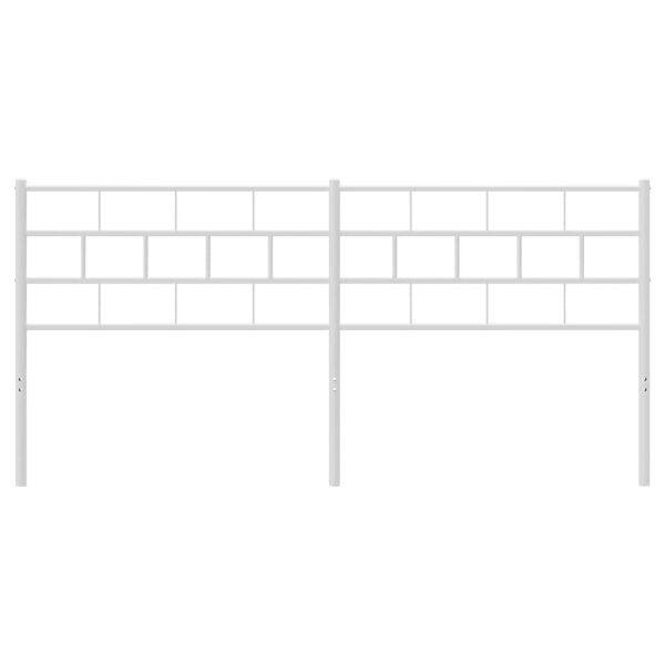 vidaXL Metalinis pakaitinis galvūgalis, baltos spalvos, 180cm