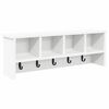 vidaXL Prikabinamas paltas Sieninis Balta 75 x 16 x 26 cm