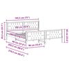 vidaXL Lovos rėmas Tamsiai pilka 180 x 200 cm Kietos pu&scaron;ies mediena