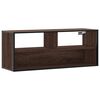 vidaXL Televizoriaus spintelė, ruda, 100x31x39,5cm, mediena/metalas