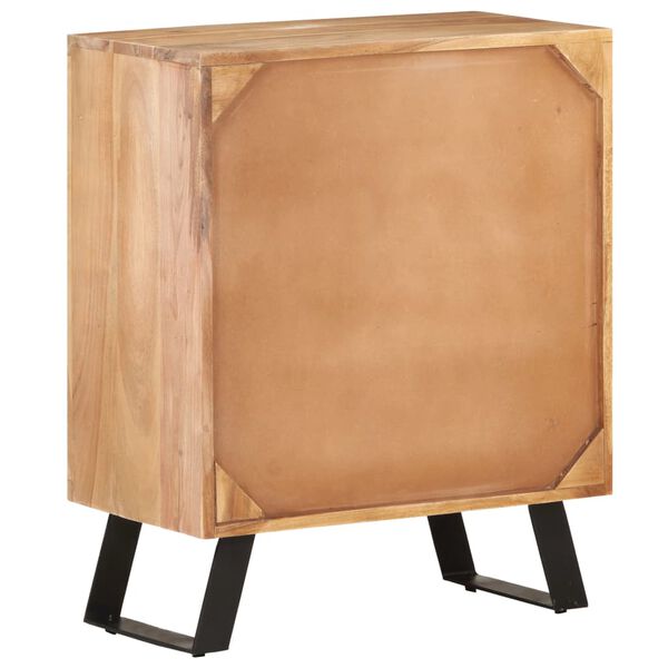 vidaXL &Scaron;oninė spintelė, 60x36x76cm, akacija su gyvais kra&scaron;tais