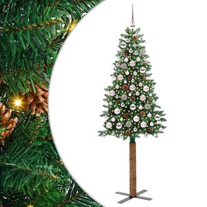 vidaXL Lieknas Kalėdų eglutė Žalia 180 cm PVC ir kietasis pu&scaron;ų medis