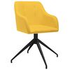 vidaXL Pasukamos valgomojo kėdės, 6vnt., geltonos, audinys