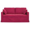 vidaXL Sofa Vyno raudona 158 x 78 x 80 cm Aksomas