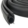 vidaXL Garažo durų sandarinimas Juoda 41 x 33 mm 5,5 m PVC