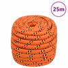 vidaXL Valties virvė, oranžinės spalvos, 20mm, 25m, polipropilenas
