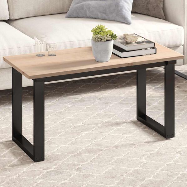 vidaXL Stalvir&scaron;is, 90x40x1,7cm, pu&scaron;ies medienos masyvas, stačiakampis