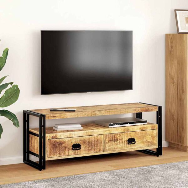 vidaXL TV spintelė, 120x35x45cm, mango medienos masyvas
