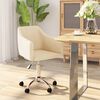 vidaXL Pasukama valgomojo kėdė, kreminės spalvos, audinys