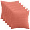 vidaXL Pagalvėlės užvalkalas 6 pcs HEERLEN Raudona oranžinė 30 x 30 cm