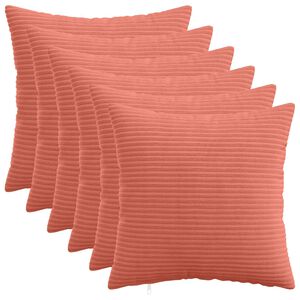 vidaXL Pagalvėlės užvalkalas 6 pcs HEERLEN Raudona oranžinė 30 x 30 cm