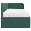 vidaXL Kampinė lovos konstrukcija Tamsiai žalia 80 x 200 cm Aksomas