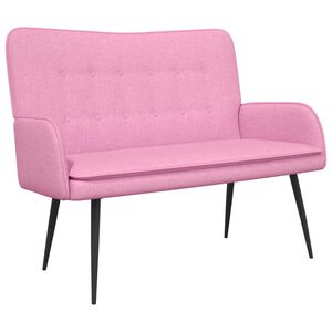 vidaXL Dvita&scaron;kė sofa Rožinė 115 x 61 x 87 cm Audinys