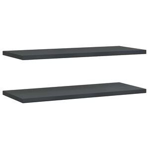 vidaXL Sieninės lentynos, 2vnt., juodos, 100x40cm, plienas