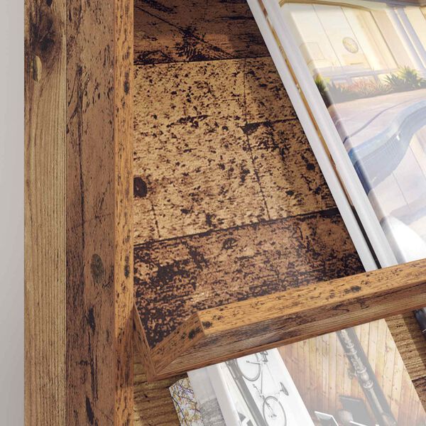 vidaXL Žurnalų stovas Senas medis 70 x 41 x 96 cm Apdirbta mediena