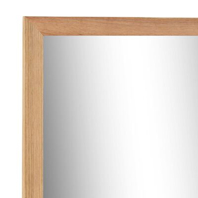 vidaXL Praustuvo spintelė su veidrodžiu, riešutmedžio medienos masyv.