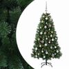 vidaXL Dirbtinė Kalėdų eglutė su žaisliuku 120 cm 150 LED &Scaron;ilta balta