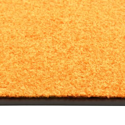 vidaXL Durų kilimėlis, oranžinės spalvos, 90x150cm, plaunamas
