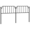 vidaXL Metalinis pakaitinis galvūgalis, juodos spalvos, 200cm