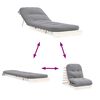 vidaXL Futono sofa-lova su čiužiniu, balta, 70x206x11cm, pušis