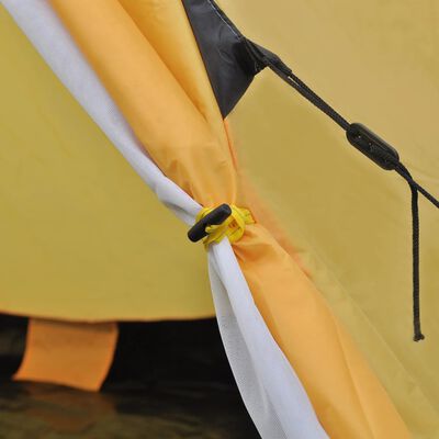 vidaXL Keturvietė palapinė, geltonos spalvos