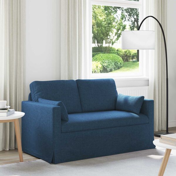 vidaXL Sofa 120cm Mėlyna Metalas
