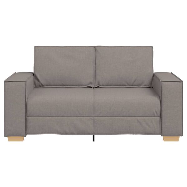 vidaXL Dvivietė sofa, pilkai ruda, 120 cm, audinys