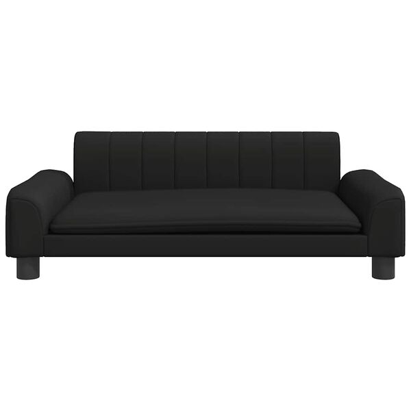 vidaXL Vaiki&scaron;ka sofa, juodos spalvos, 90x53x30cm, dirbtinė oda