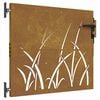 vidaXL Sodo vartai, 85x75 cm, Corten plienas, žolės ra&scaron;tas