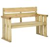 vidaXL Sodo suoliukas, 121cm, impregnuota pu&scaron;ies mediena