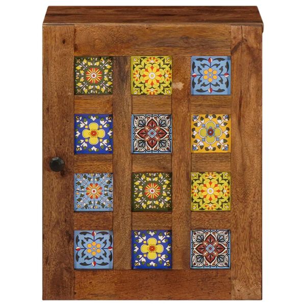 vidaXL Kabančioji vonios spintelė su saugykla graikinis rie&scaron;utmedis