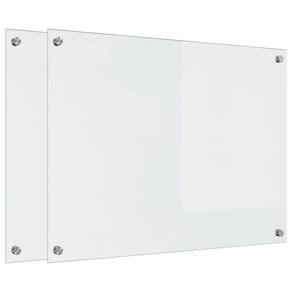 vidaXL Virtuvės užpakalinė plokštė Skaidrus 80 x 60 cm