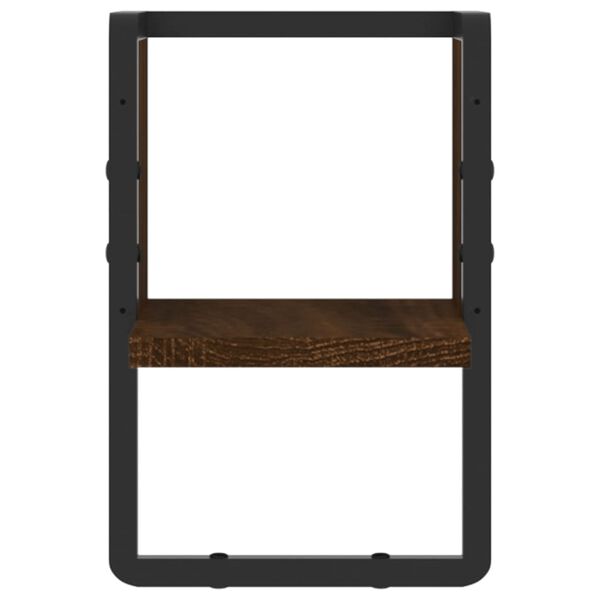 vidaXL Sieninė lentyna su skersiniu, rudos ąžuolo spalvos, 20x25x30cm