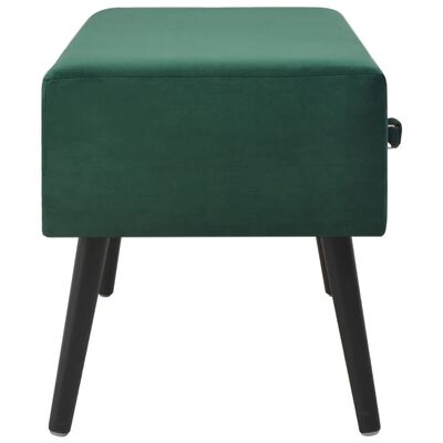 vidaXL Kavos staliukas, žalios spalvos, 80x40x46 cm, aksomas