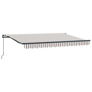 vidaXL I&scaron;traukiama markizė &Scaron;viesiai pilka ir balta. 500 &times; 300 cm