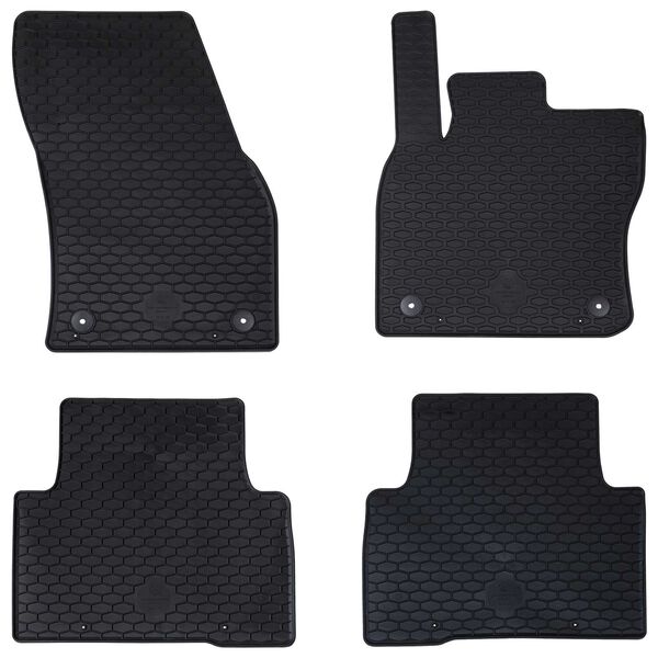 vidaXL Automobilių kilimėlis 4 pcs Juoda VW TIGUAN , tinkamas TOURAN