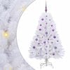 vidaXL Dirbtinė Sulankstoma Kalėdų Eglutė Balta 150 cm PVC ir plienas