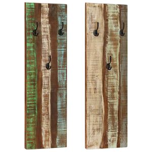 vidaXL Paltų kabyklos, 2vnt., 36x3x110cm, perdirbtos medienos masyvas