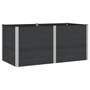 vidaXL Paauk&scaron;tinta sodo lova Juoda 200 x 100 x 91 cm aliuminis