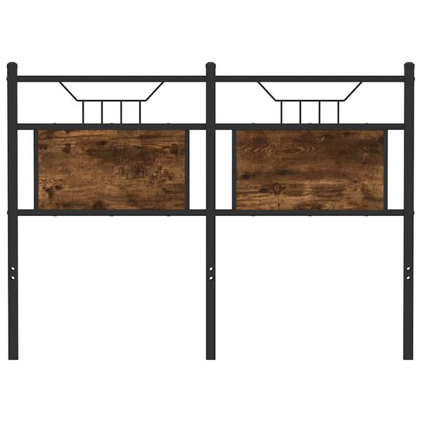 vidaXL Pakaitinis galvūgalis, dūminio ąžuolo spalvos, 120cm, mediena ir plienas