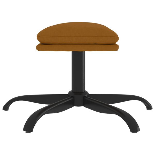 vidaXL Pakoja, rudos spalvos, 60x60x36cm, aksomas