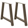 vidaXL Valgomojo stalo kojelės, A formos, 2 vnt., 100 x (72-73) cm, plienas