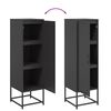 vidaXL Komoda, juodos spalvos, 36x39x123cm, plienas
