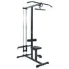 vidaXL Vertikalios traukos treniruoklis Juoda 110 x 70 x 187 cm